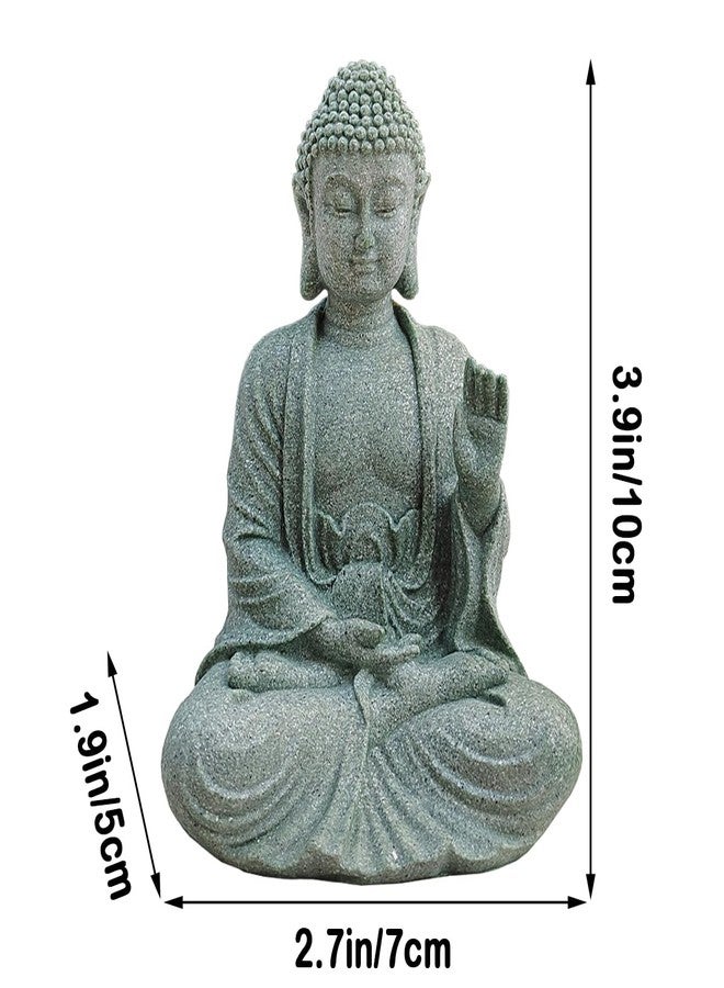 livelyfish Asian Stone Buddha Figurines for Aquarium Zen Garden Fish Tank Statue Decorations Mini Stone Buddha Zen Garden Sculptures Decor,Gift - Image 3